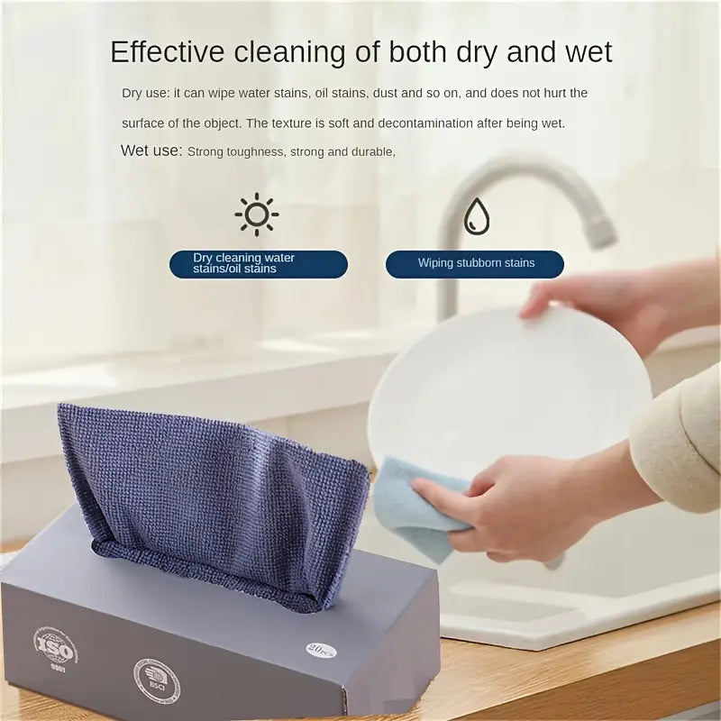 Microfiber Cleaning Clothes - 20 Pieces