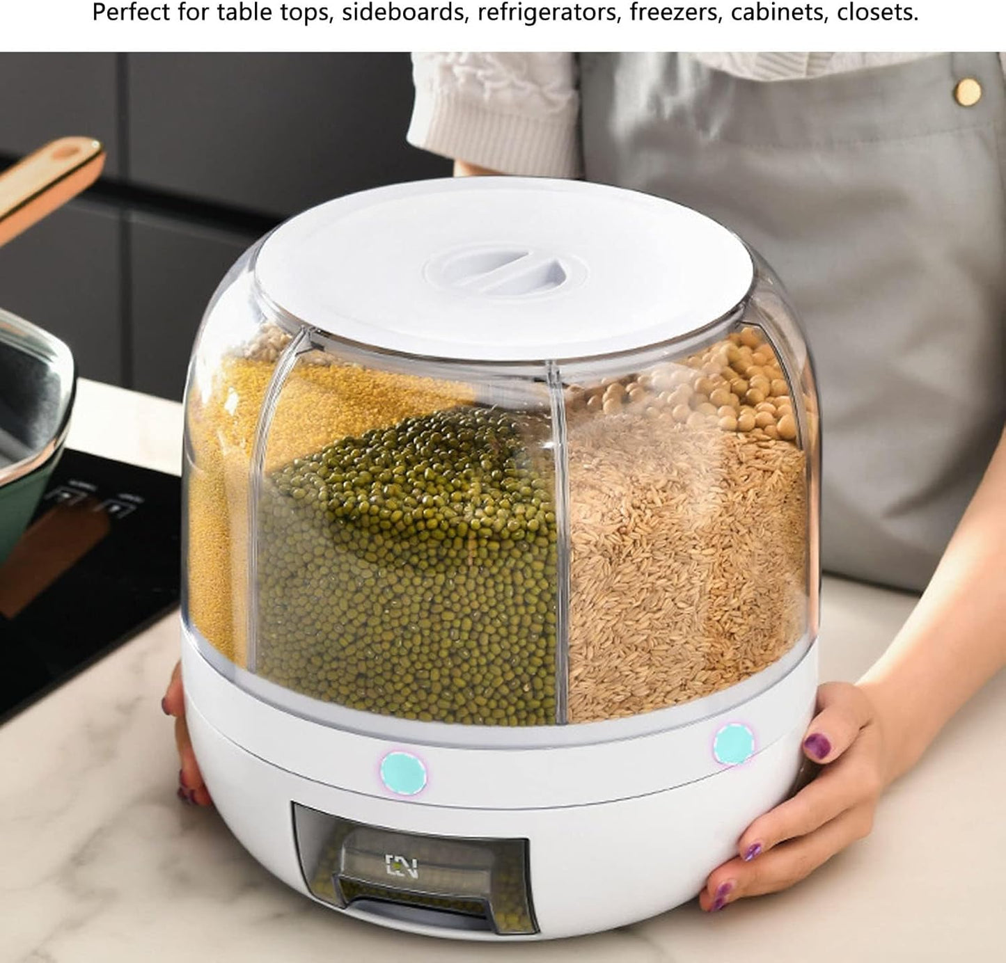 360° Rice and Grain Storage Container Dispenser Set