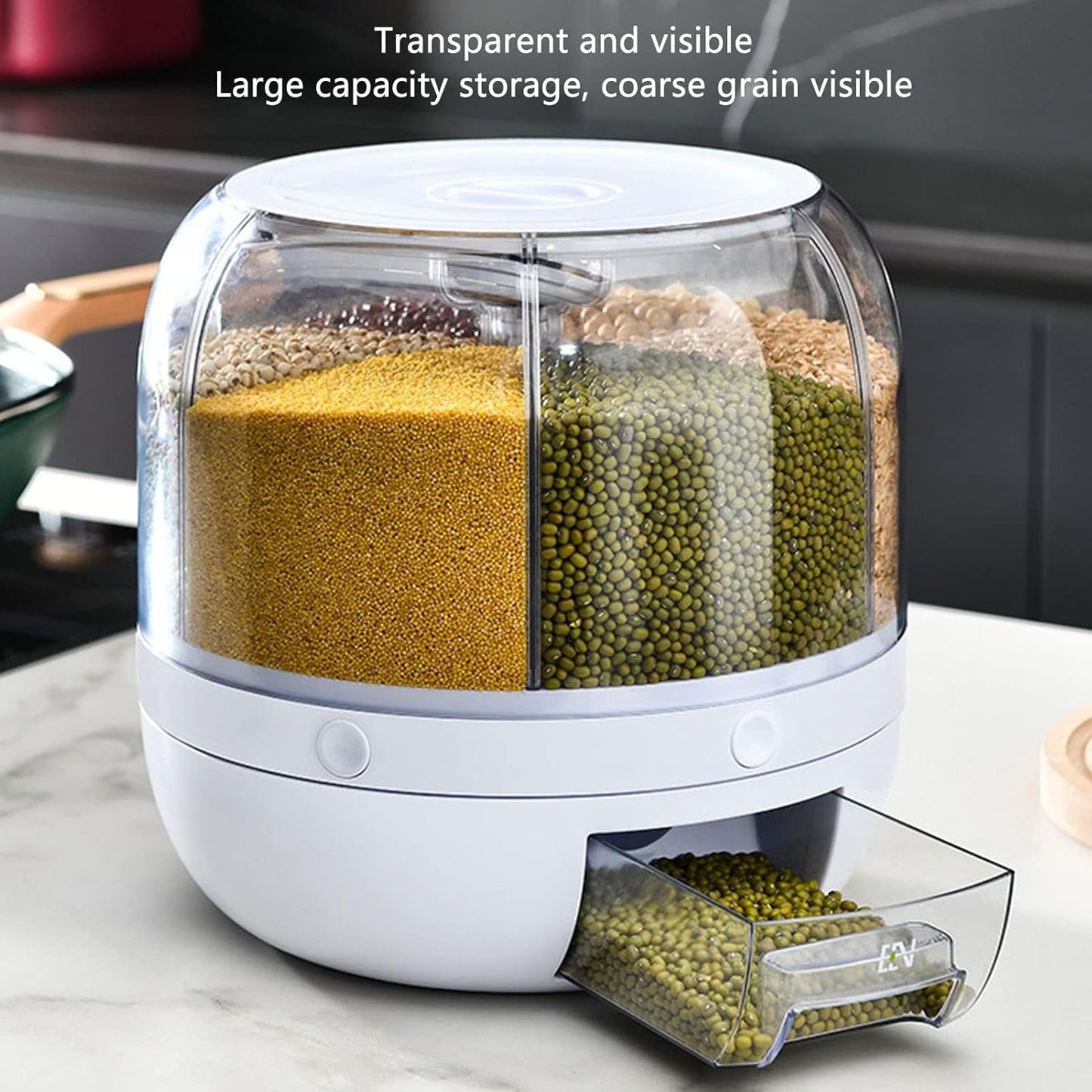 360° Rice and Grain Storage Container Dispenser Set