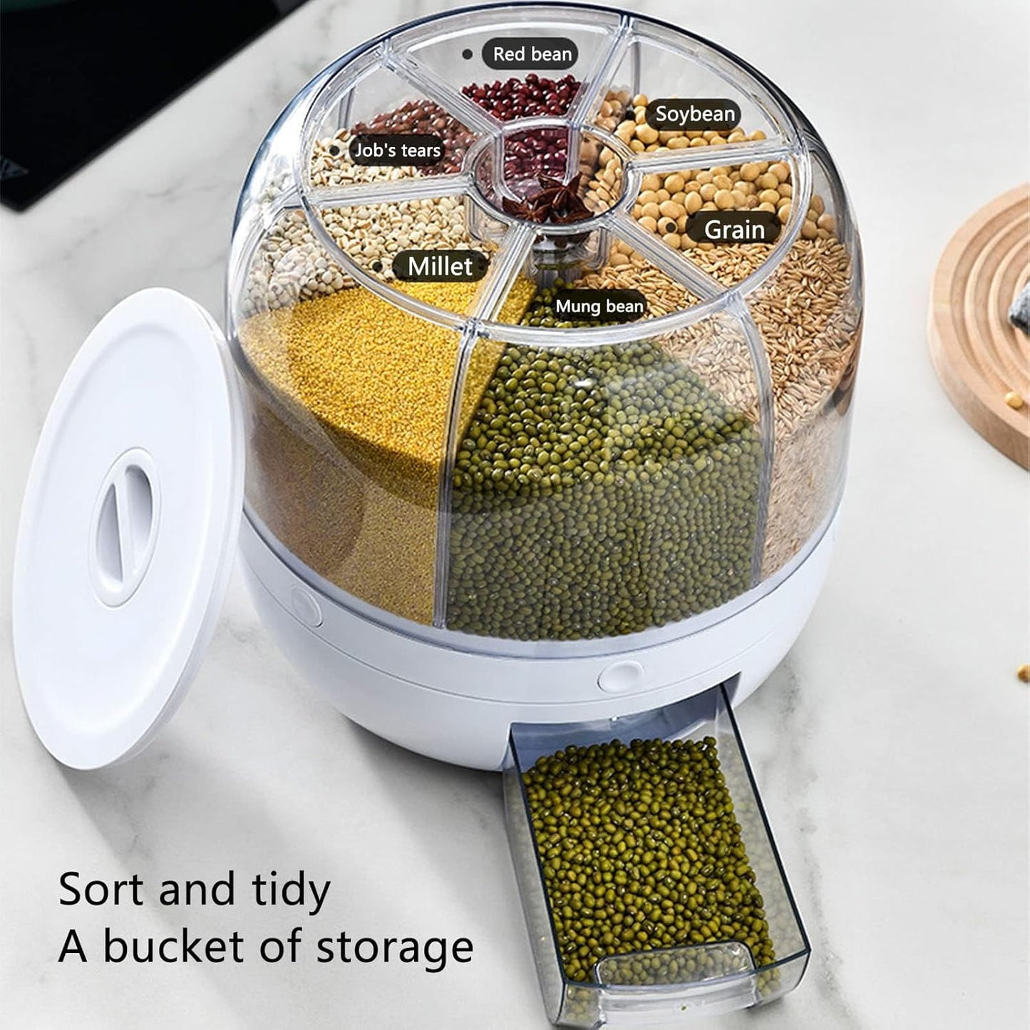 360° Rice and Grain Storage Container Dispenser Set