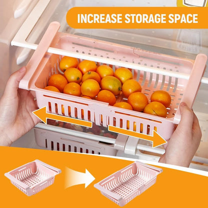 Adjustable Under Shelf Fridge Drawer - 4 Pieces