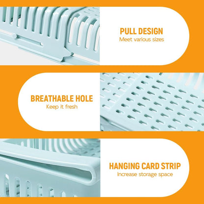 Adjustable Under Shelf Fridge Drawer - 4 Pieces