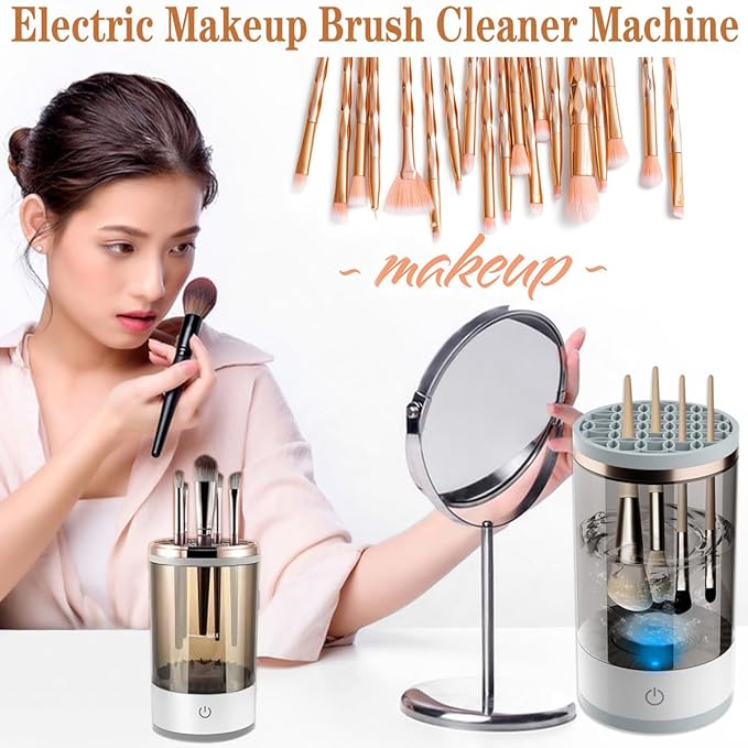 3-in-1 Electric Makeup Brush Cleaner & Dryer Stand