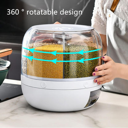 360° Rice and Grain Storage Container Dispenser Set