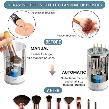 3-in-1 Electric Makeup Brush Cleaner & Dryer Stand