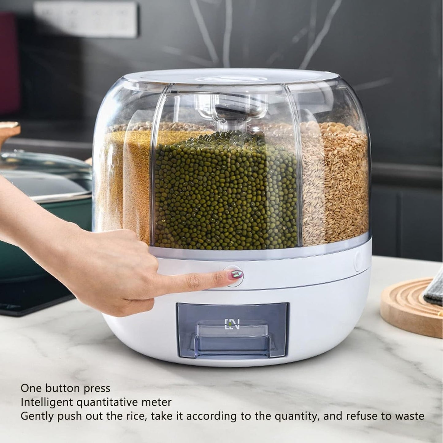 360° Rice and Grain Storage Container Dispenser Set