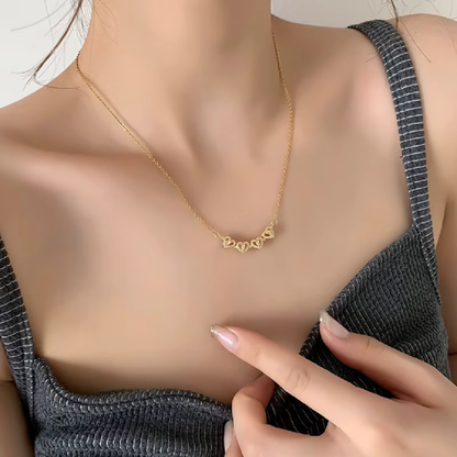 Retro Magnetic Folding Heart - Shaped Four - Leaf Clover Pendant