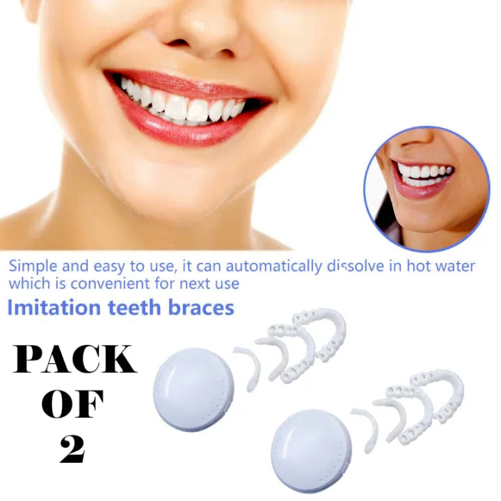 Pack Of 2 Pairs Snap-On Smile Custom Fit